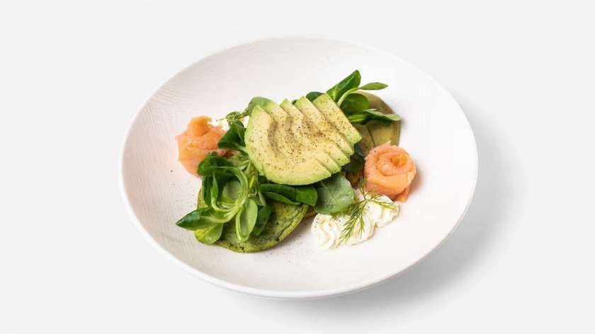 Spinach Pancakes With Smoked Salmon