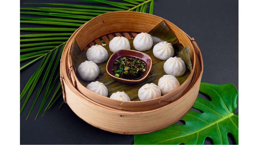 Dim Sum z wieprzowiną, kolendrą i szczypiorkiem