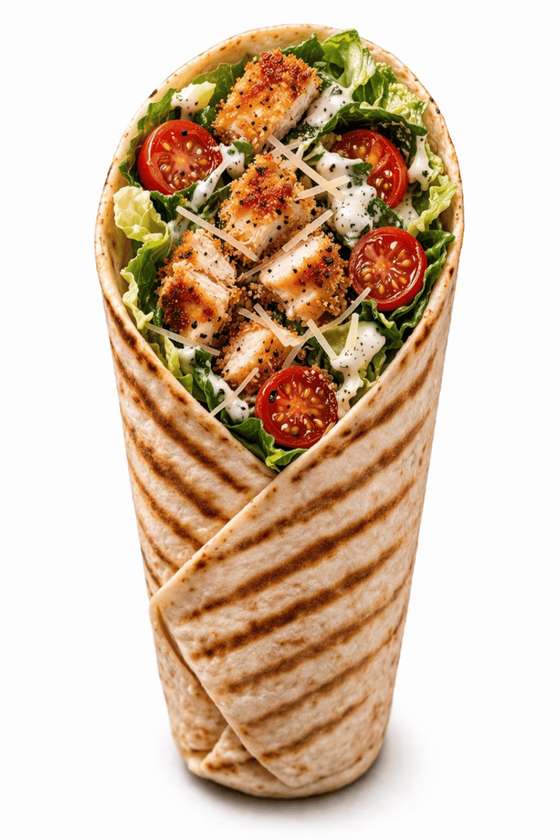 Caesari krõbe kana wrap
