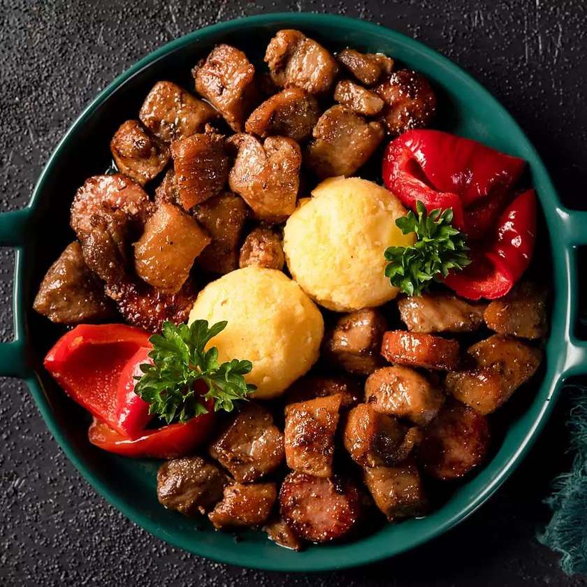 Chicken Noodle Soup and Pork Feast with Polenta
