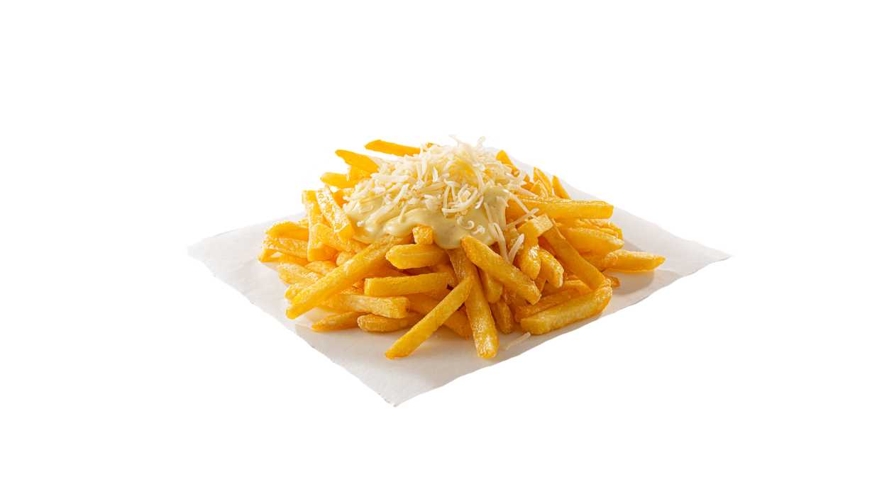 Fries with truffle mayonnaise and cheese