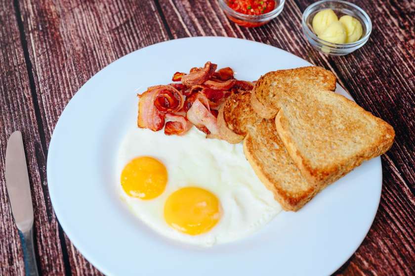 Two Eggs with toast & bacon