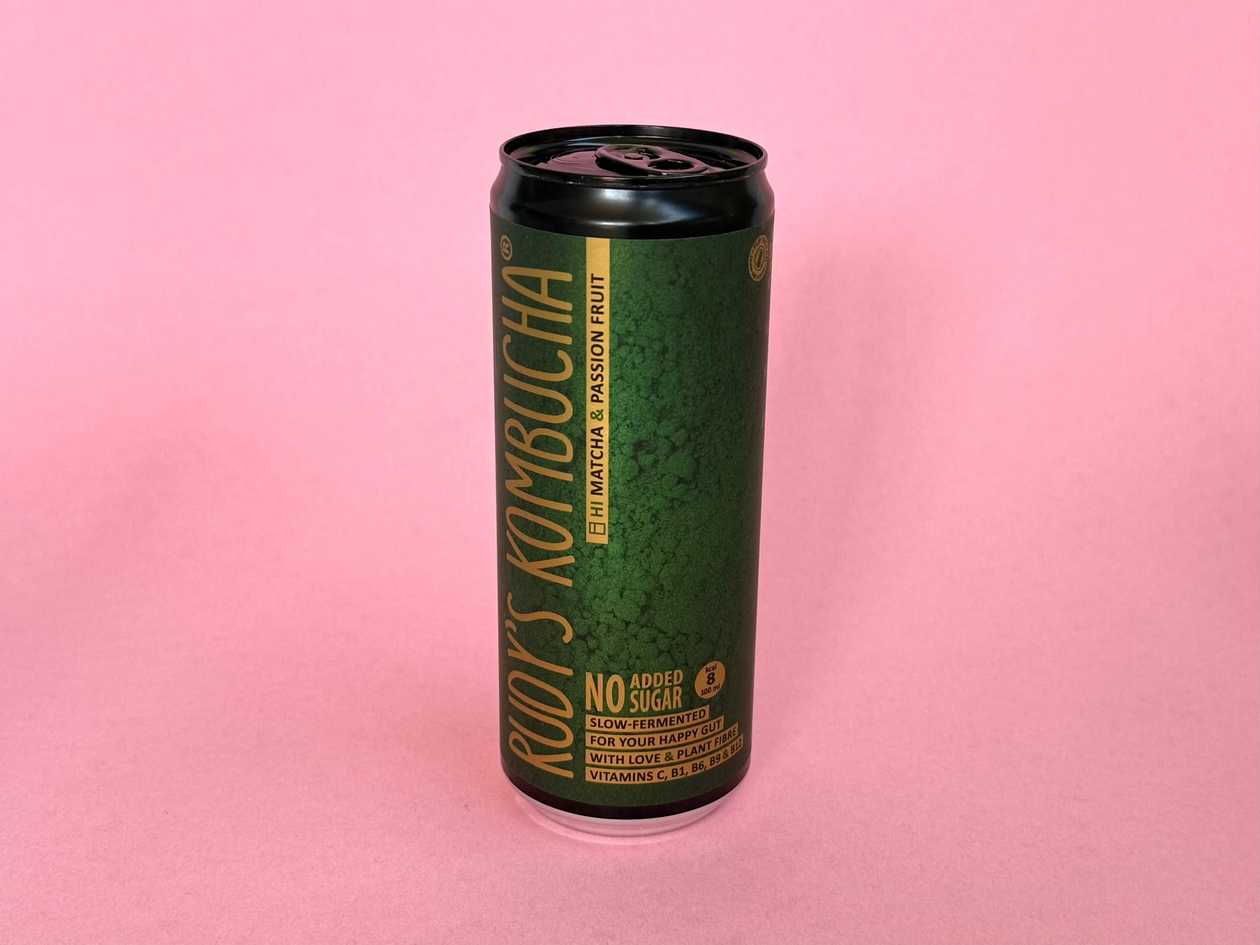 Kombucha matcha-passion fruit
