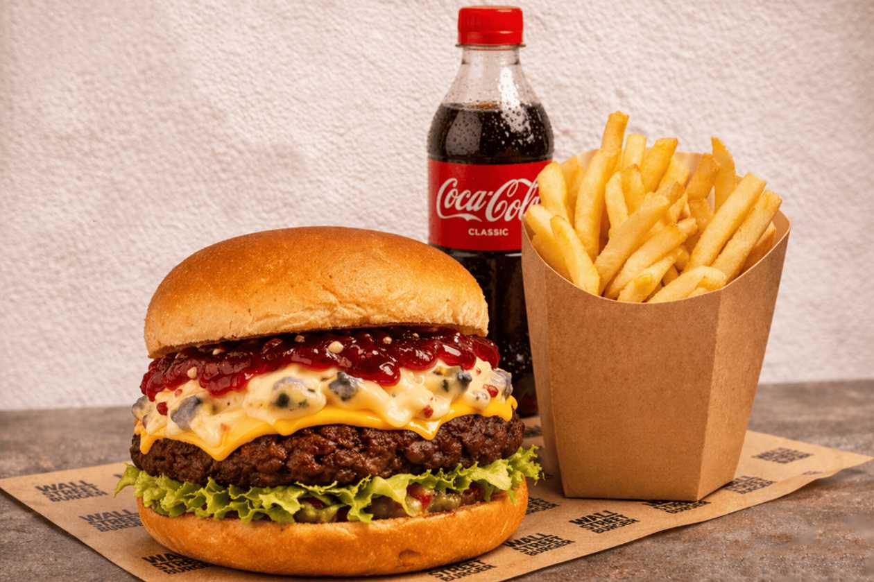 BlueCheese Burger Kombo