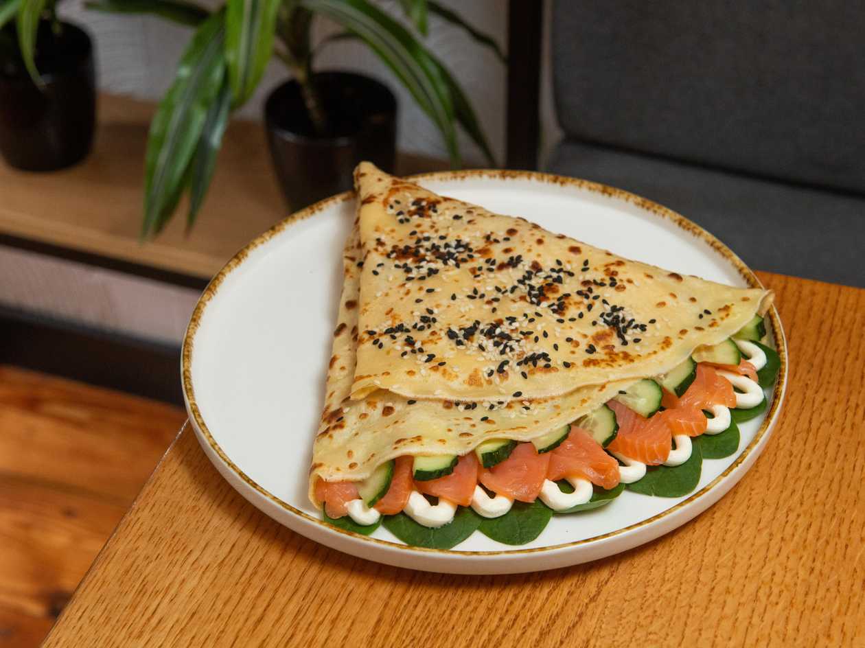 Pancake with Salmon