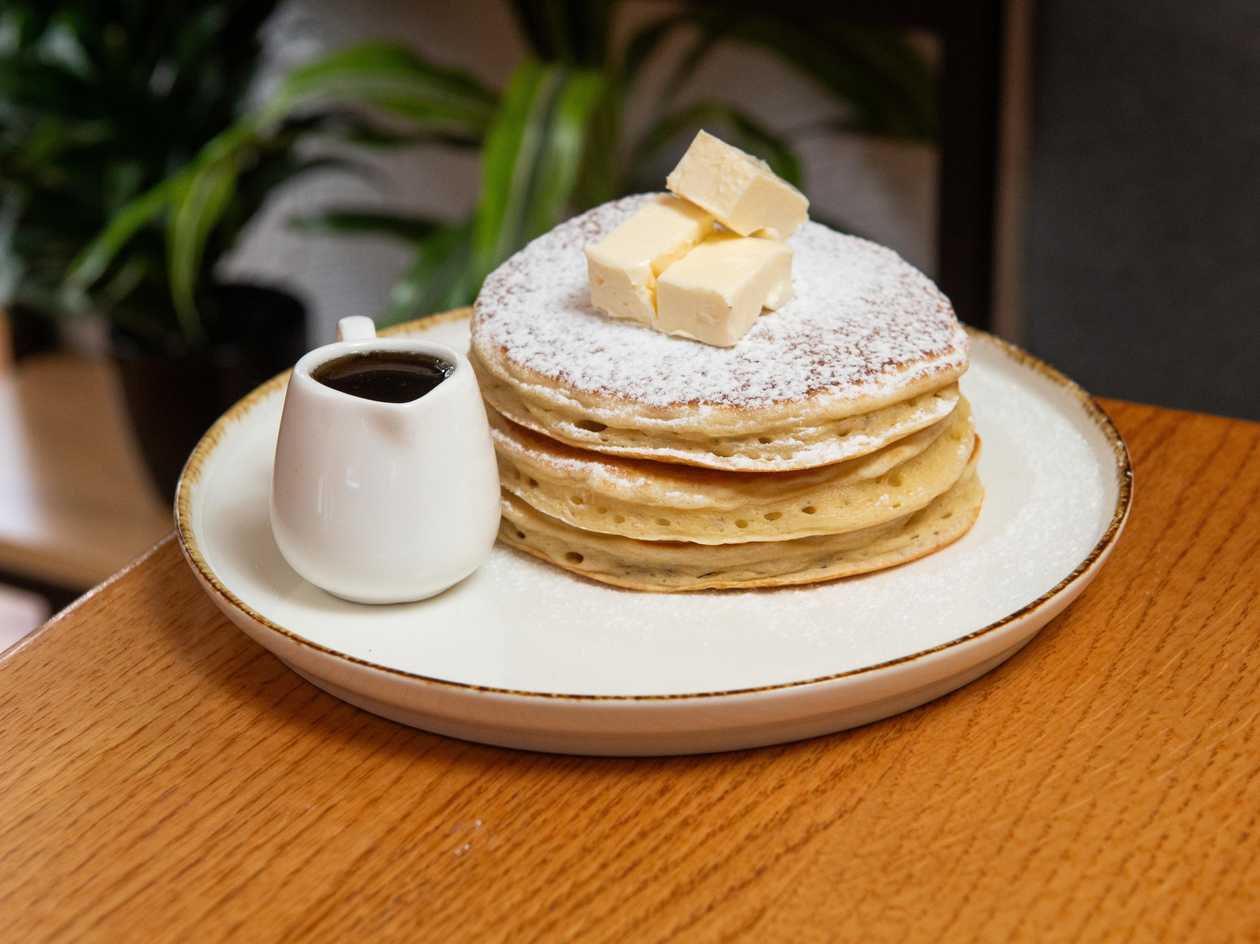 Pancakes with Maple Syrup and Butter