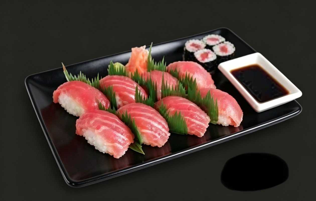 Tuňákové nigiri + maki