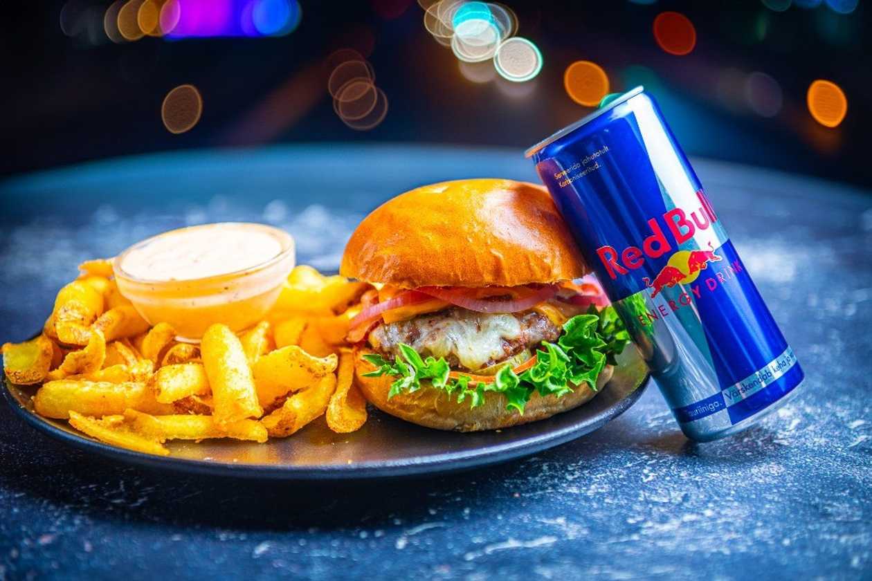 Garage Burger Redbull Kombo.