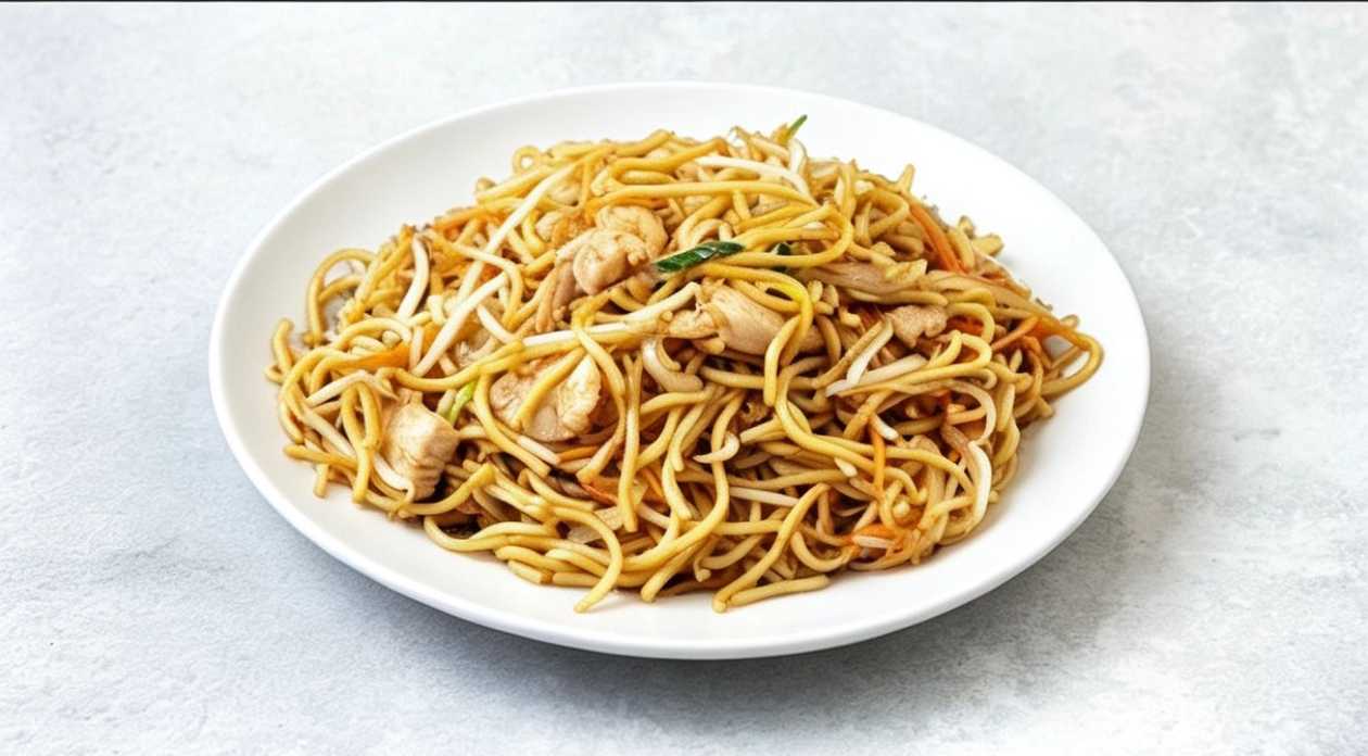 Pečené nudle s kachním masem