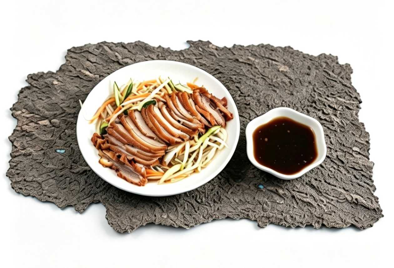 Křehká kachna Xiangsu, česneková omáčka