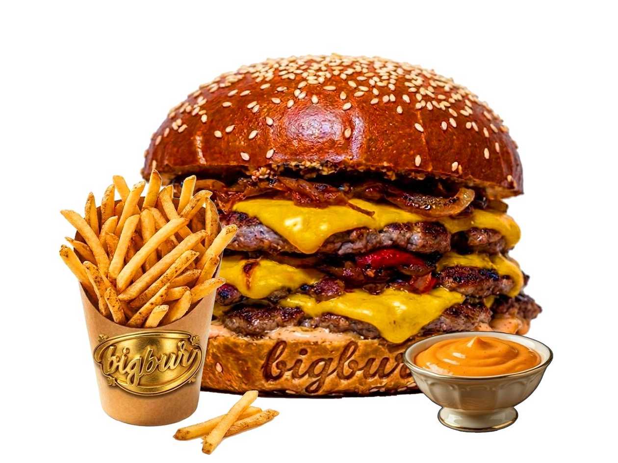 Triple Smash Burger Meniu 600g