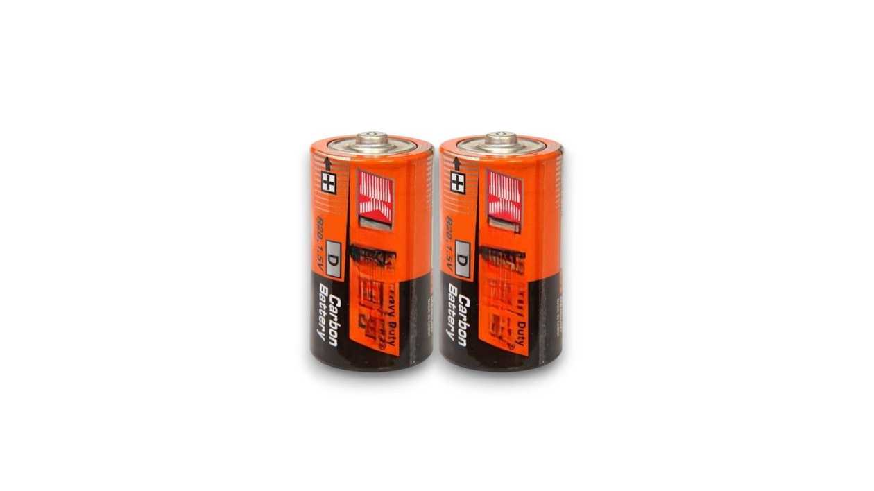 Battery, R20P 1.5V, thick, 2 pcs, 1111111111544