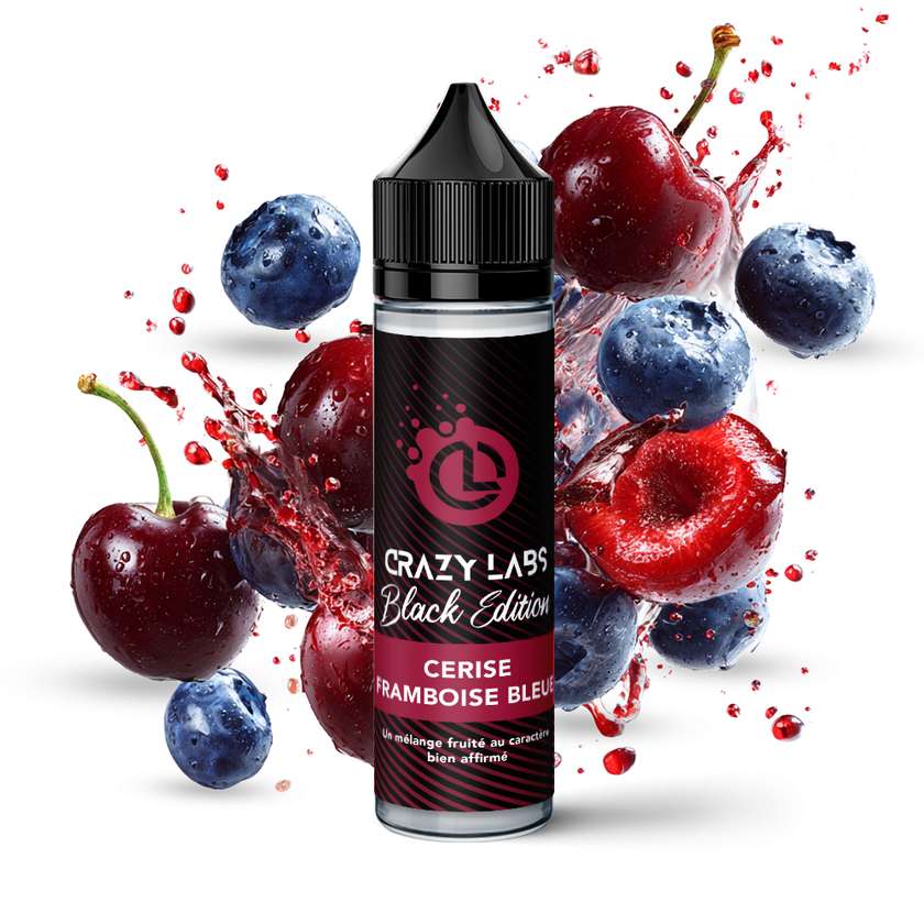 Crazy Labs Black Edition Blue Raspberry Cherry (Cerise Framboise Bleue) 50ml