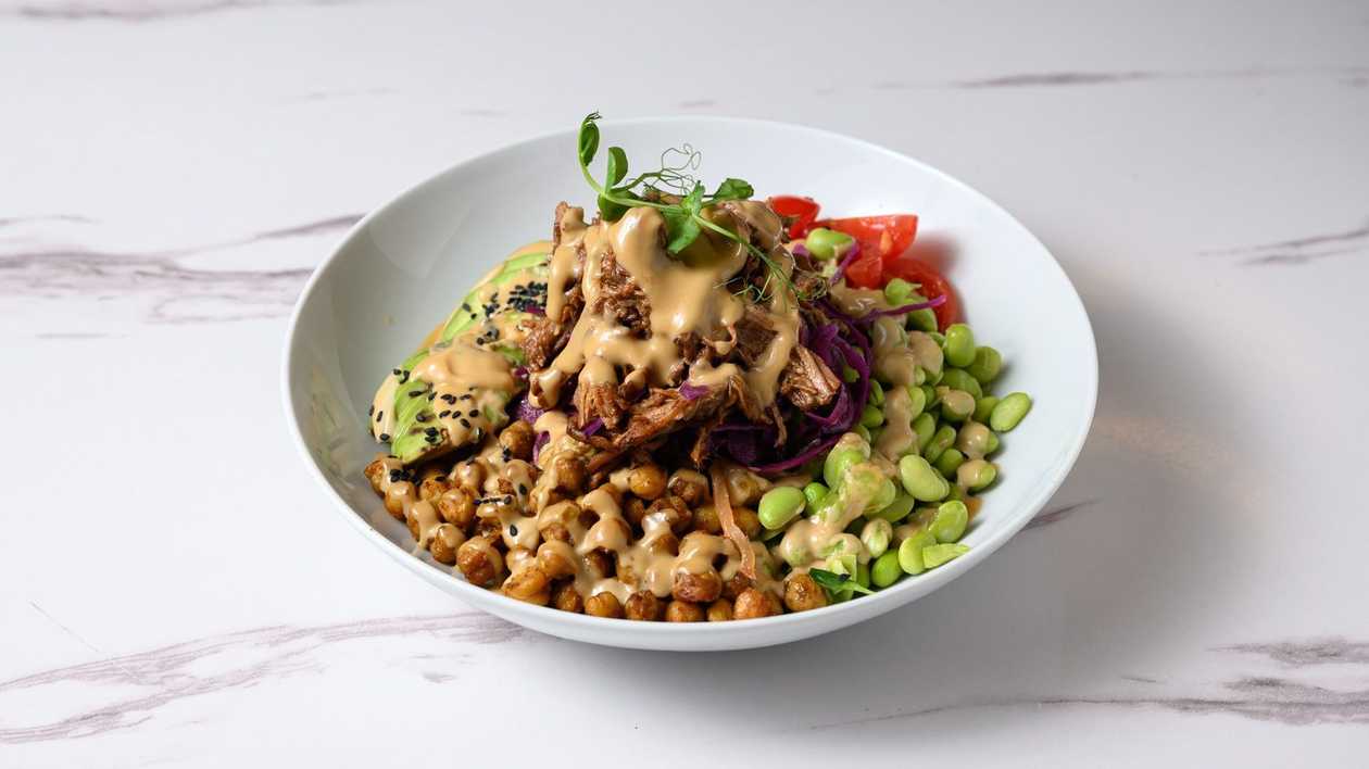Slow Cooked Brisket Rice Bowl