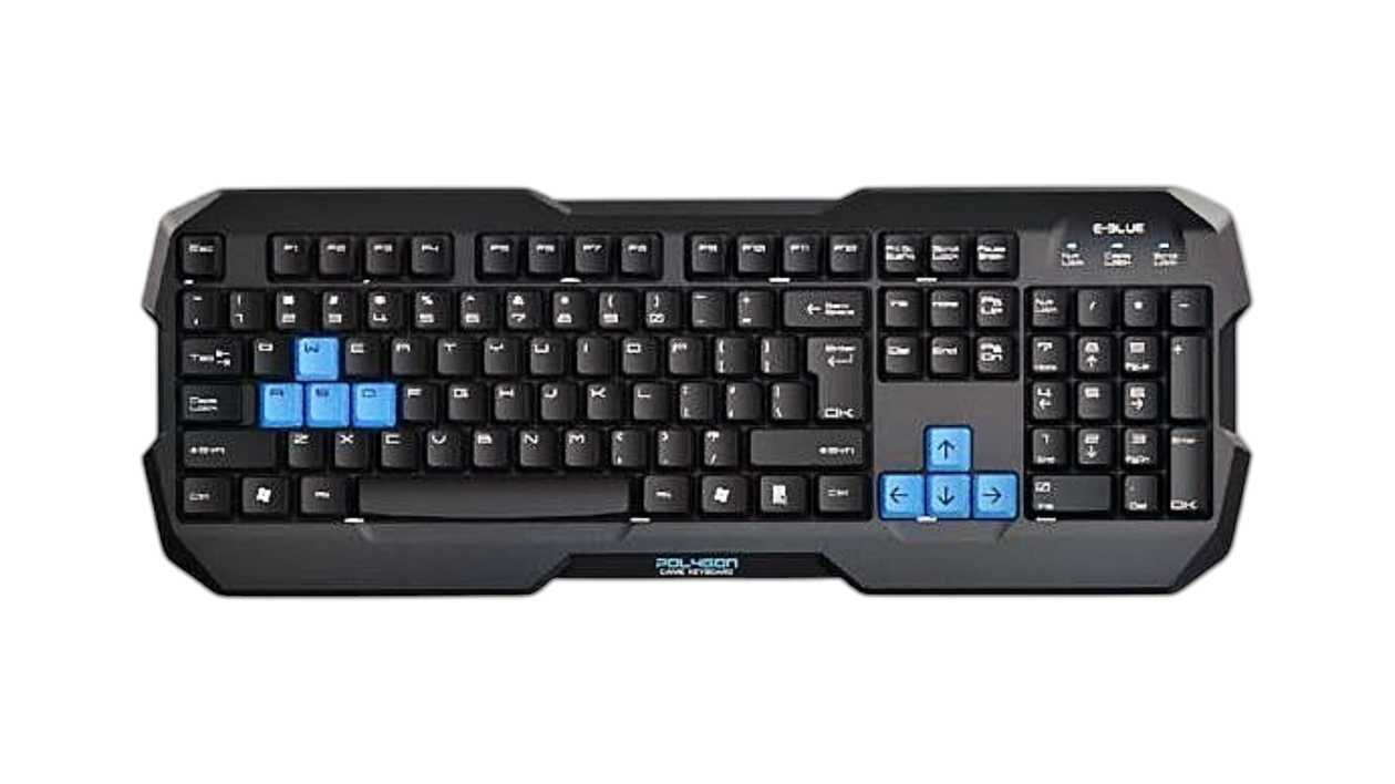 Drôtová klávesnica E-blue Polygon US layout čierna