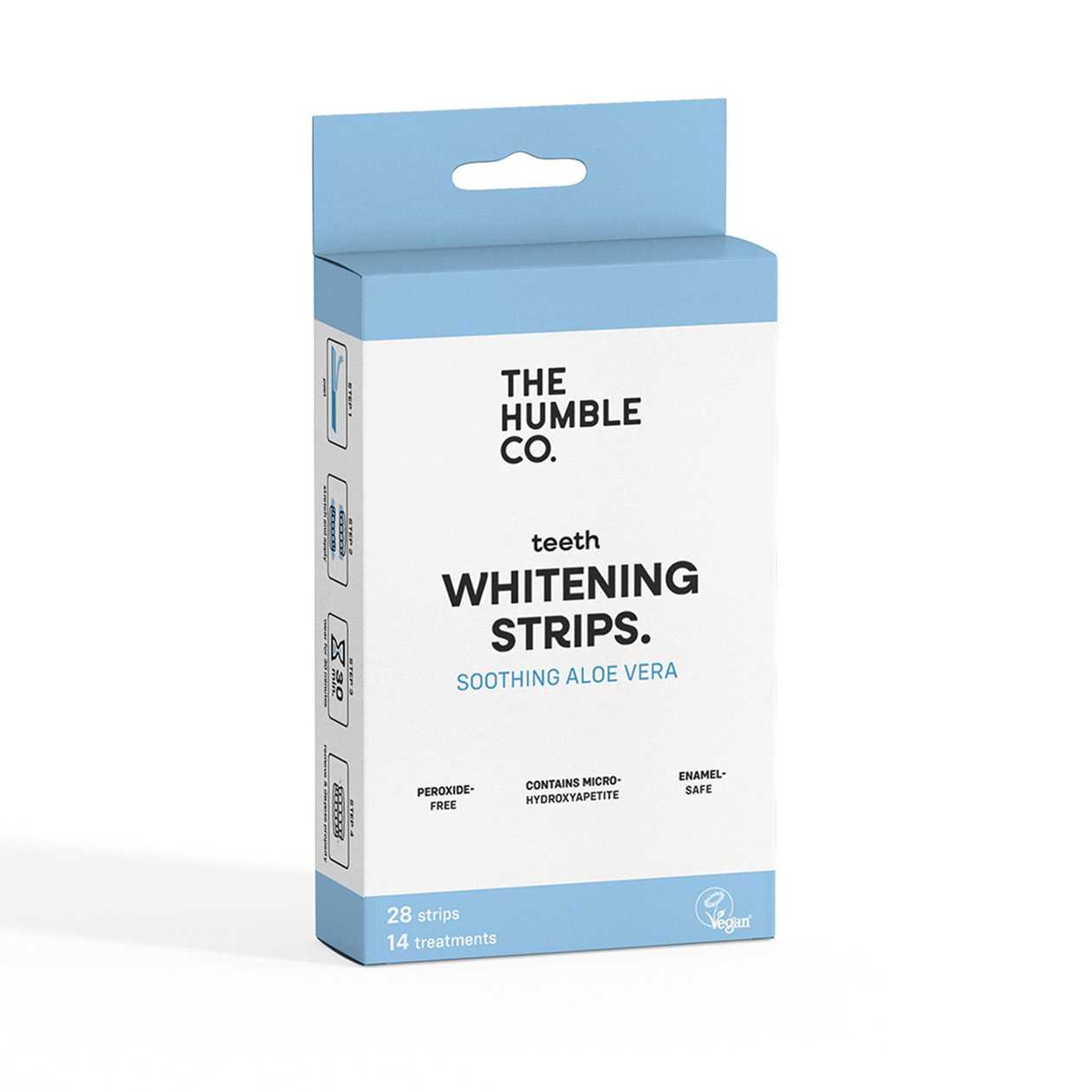 The Humble Co. Whitening Teeth Strips Fresh Aloe Vera, 28pcs