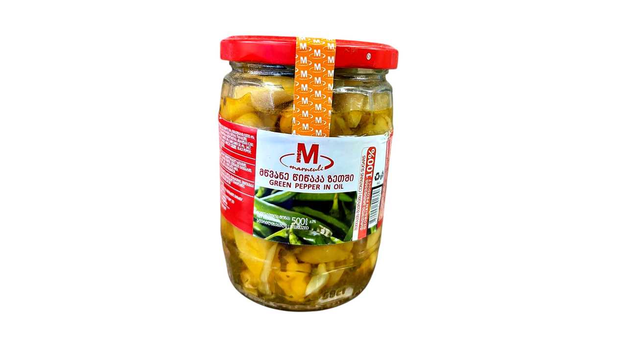 Green Pepper In Oil “Marneuli” 500G