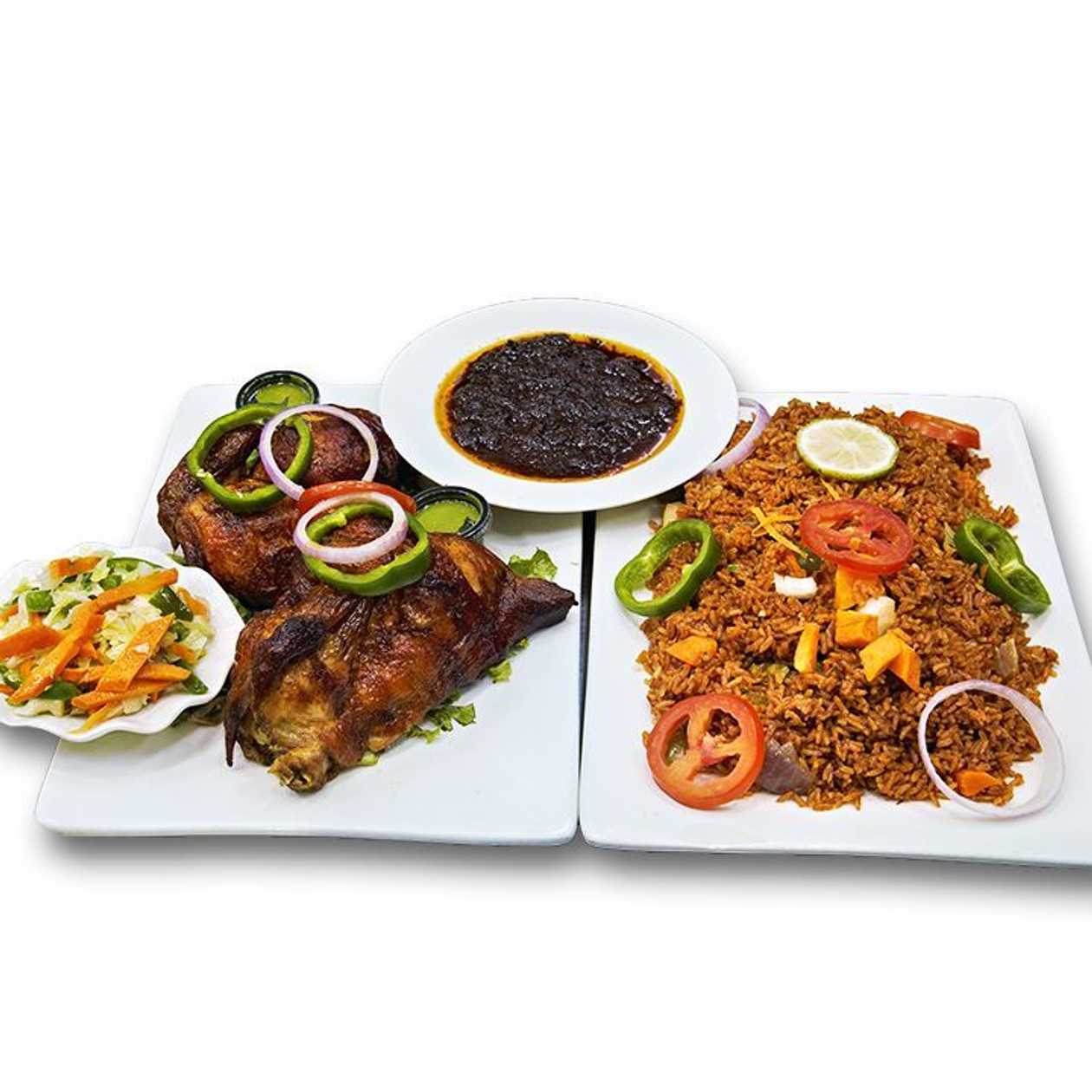 Full Chicken with Jollof Rice