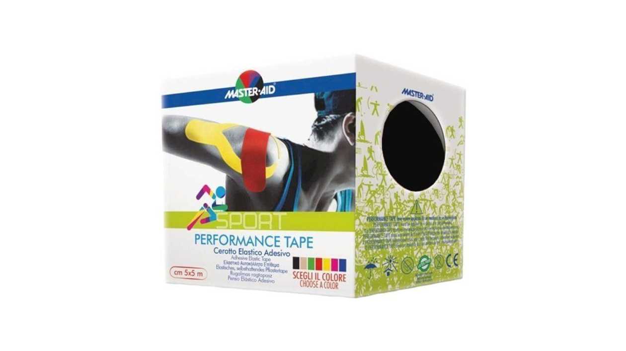 Master Aid Performance Tape 5X5Cm Αυτοκόλλητο Ελαστικό Επίθεμα Μαύρο