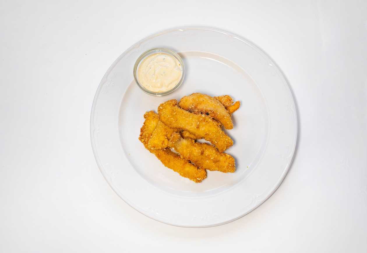 Chicken strips with herb mayonnaise