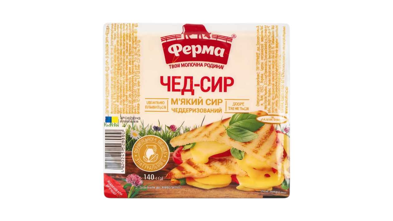 Слайсы сыра Чеддер Ферма 140 г