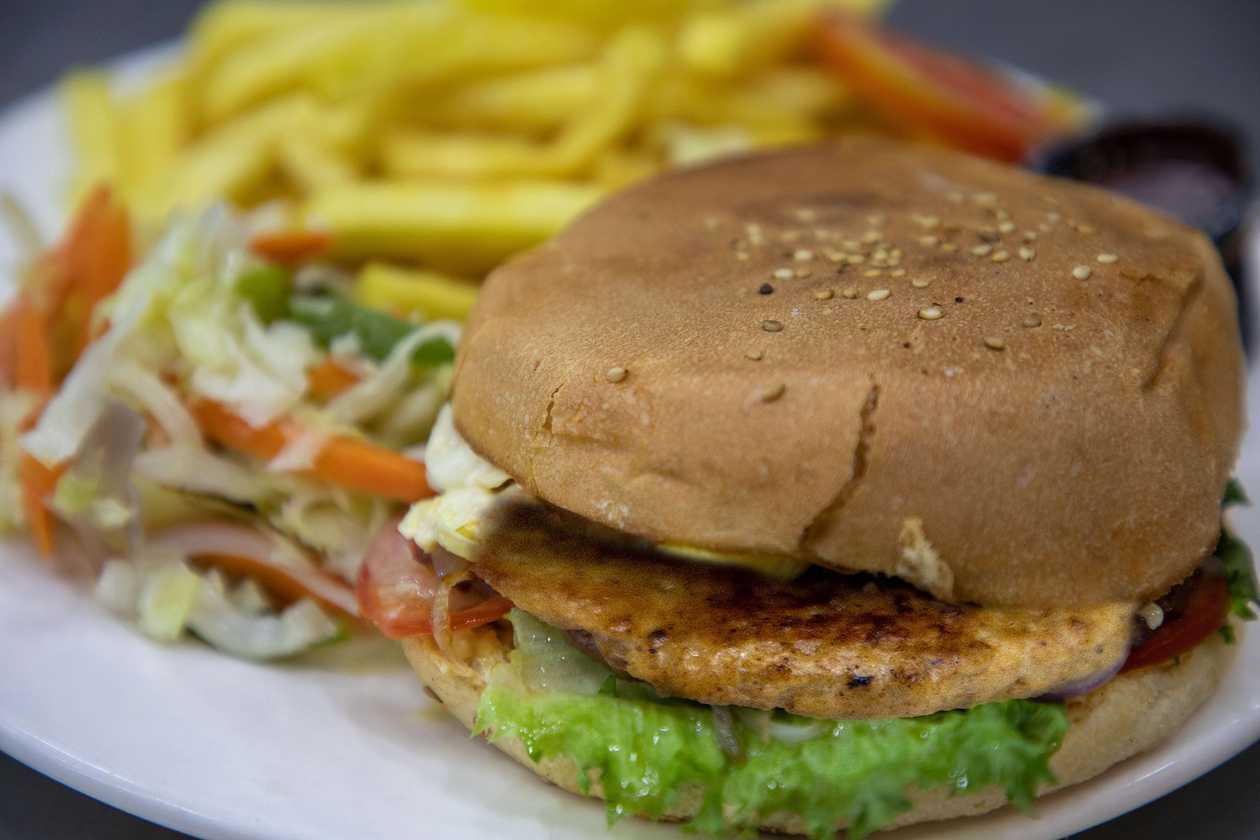 Chicken Burger and Chips