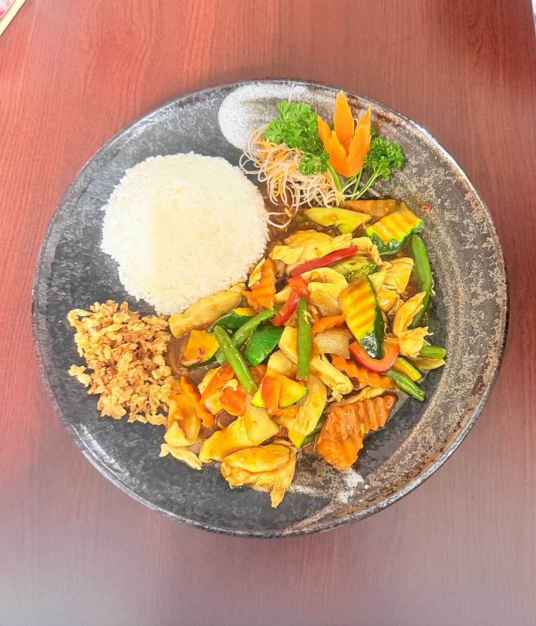 46. Cỏm Rau Xào Xả Ịt