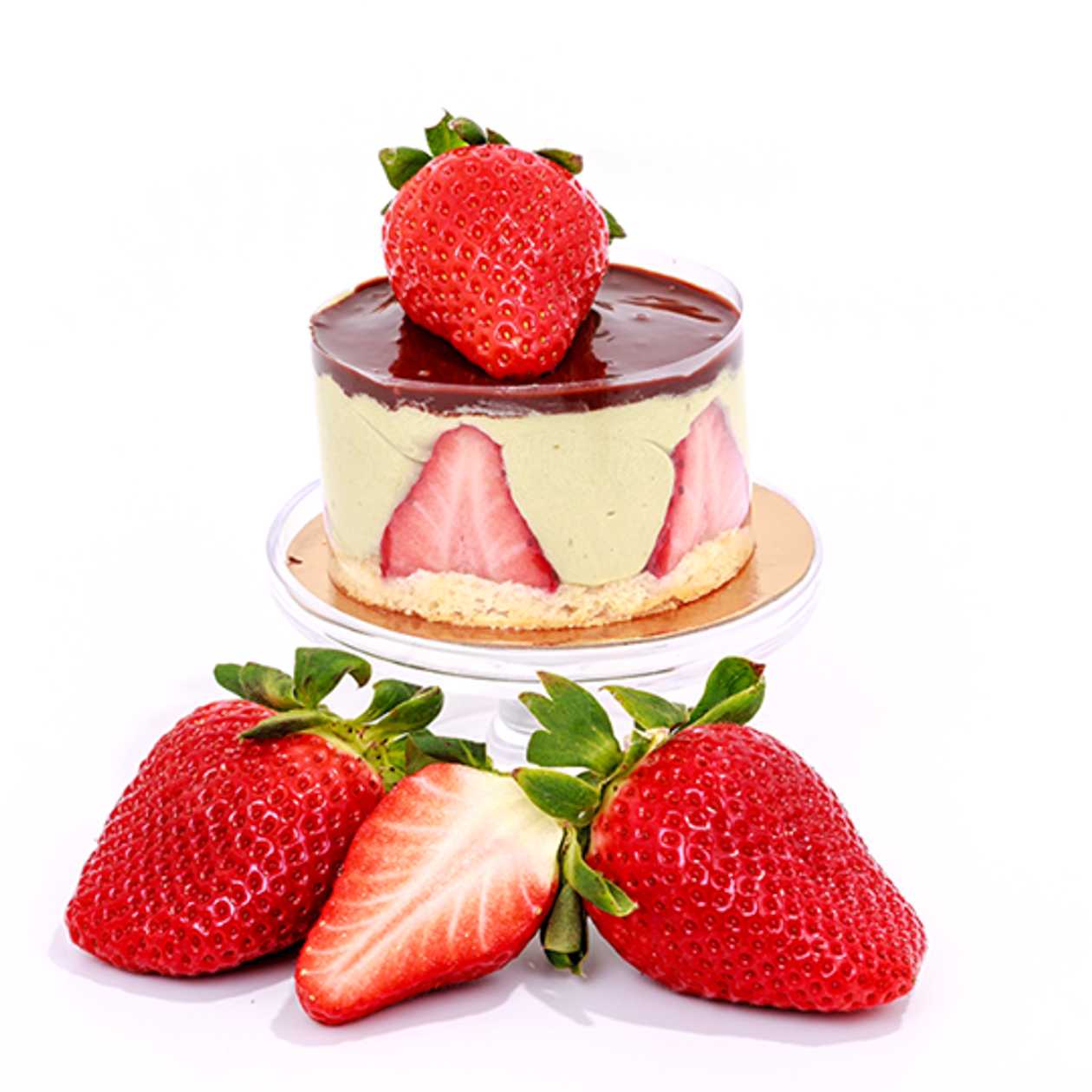 Pistaatsia-maasika kook "Fraisier" ~ 150g