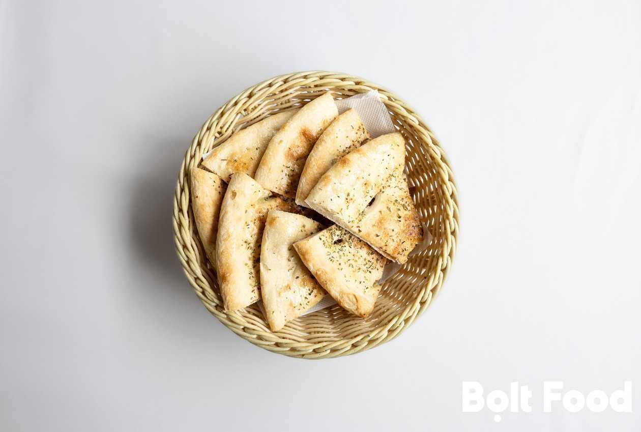 Pizza bread with garlic and herbs