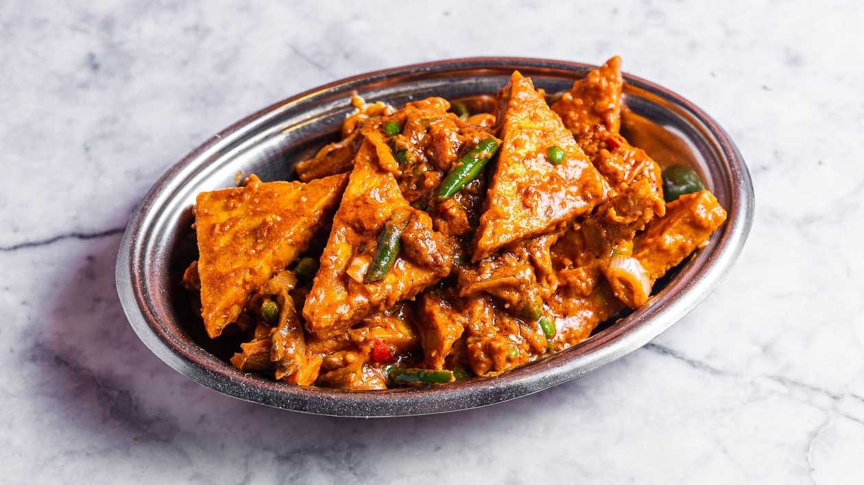 66.Fried Tofu in Spicy Peanut Sauce 🌶️