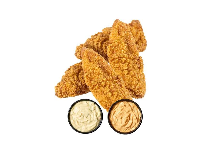 Crispy chicken fillet 4 pcs + 2 sauces