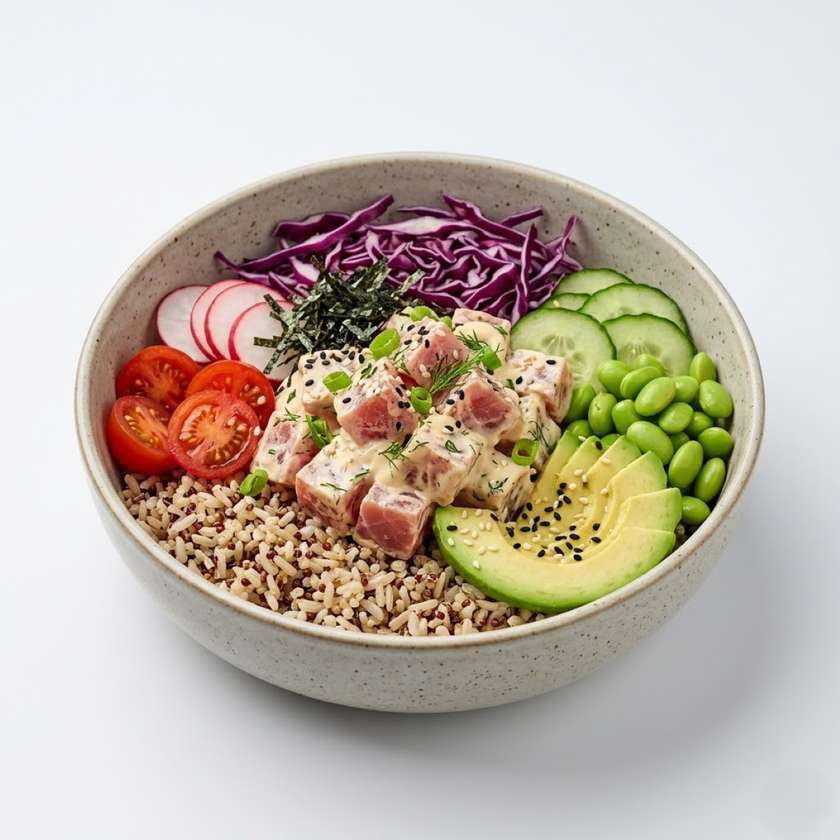 Poké bowl tuniak v domácej majonéze
