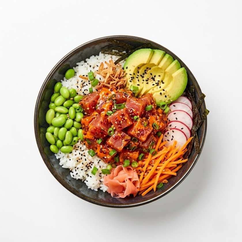 Poké bowl pikantný tuniak