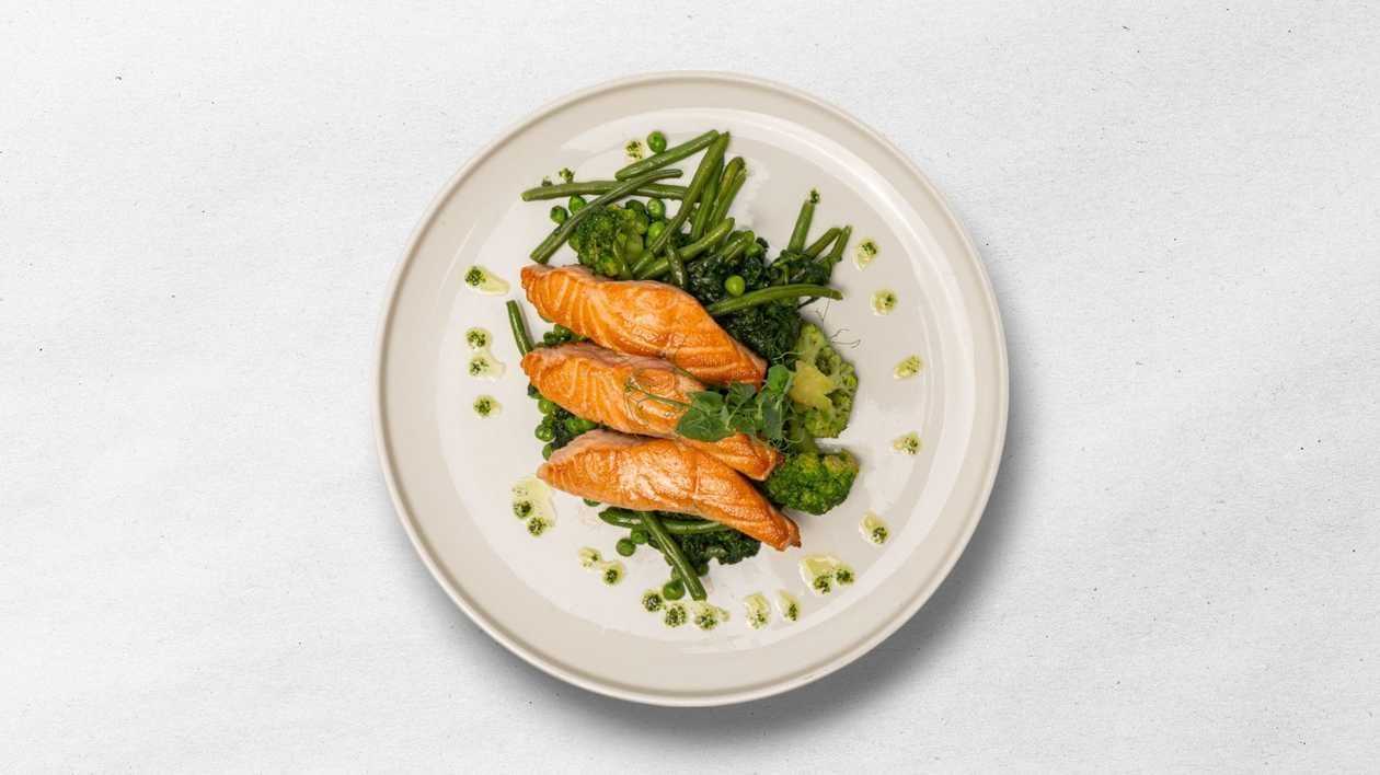 Salmone alle verdure