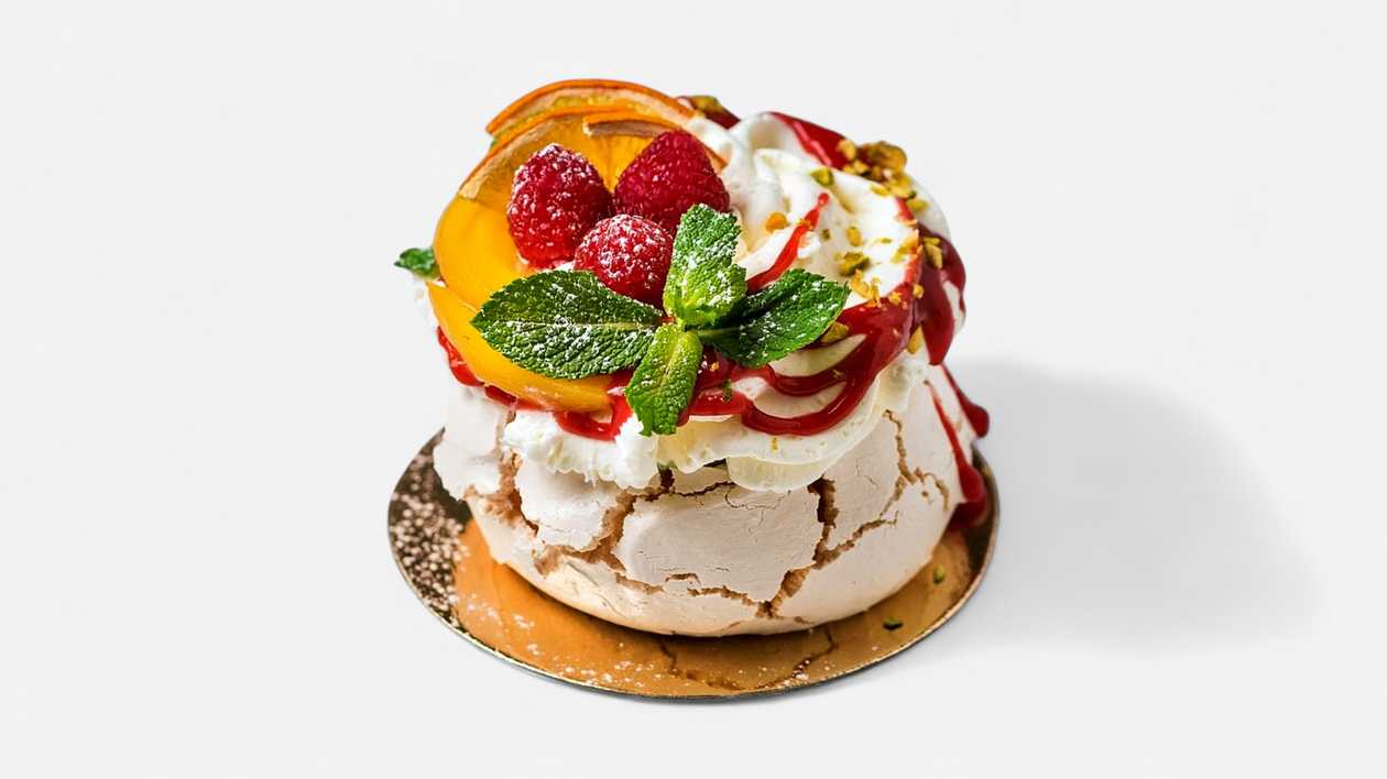 Pistaatsia-vaarika pavlova minitort ~ 220g
