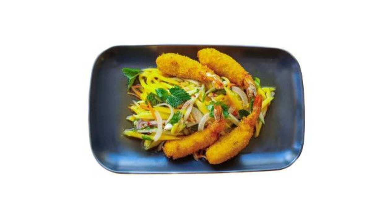 F1. Jam Mamuang Kung Thód - velký mango salát s krevetami