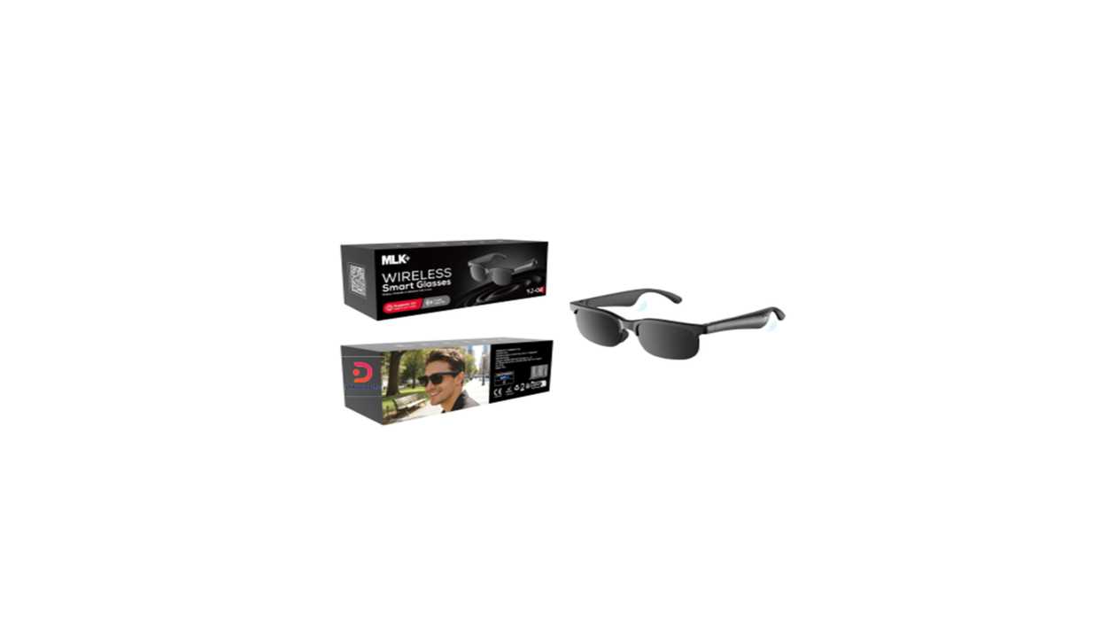 #456X3#ObaStyle®MLK+ YJ-02 Smart Bluetooth Glasses with AI Translation – Black