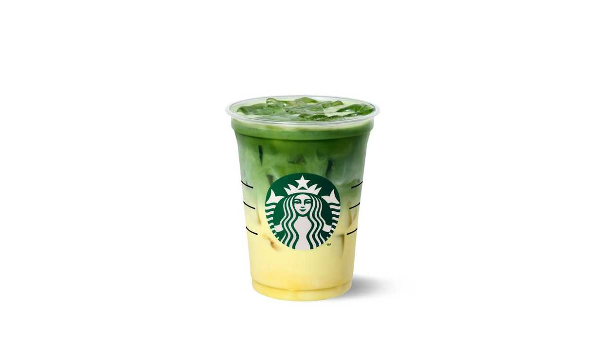 Iced Caramelised Banana Matcha Latte