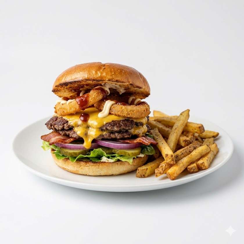 Smash-Alabama Burger + fries