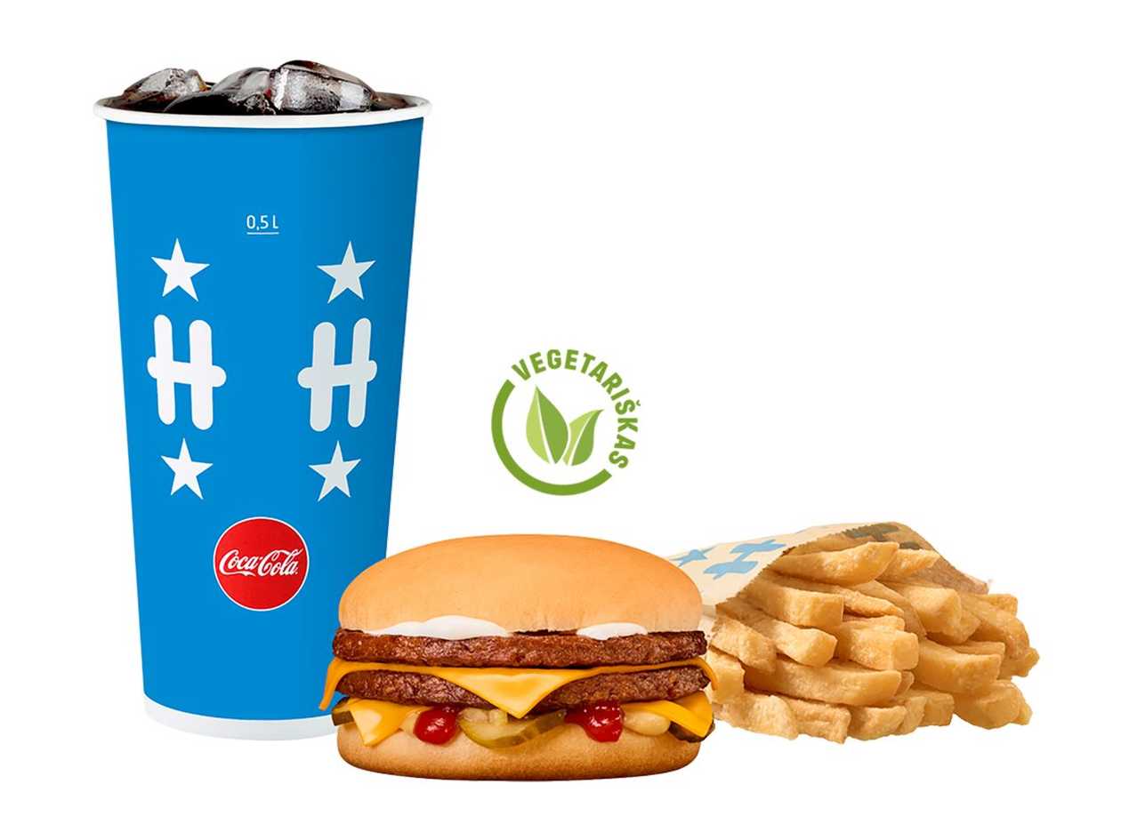 VEKE® Double Cheeseburger Large Meal