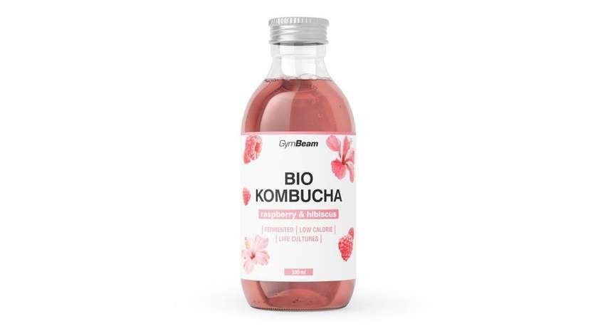 Bio Kombucha - Gymbeam 330 ml - Malina & Ibištek