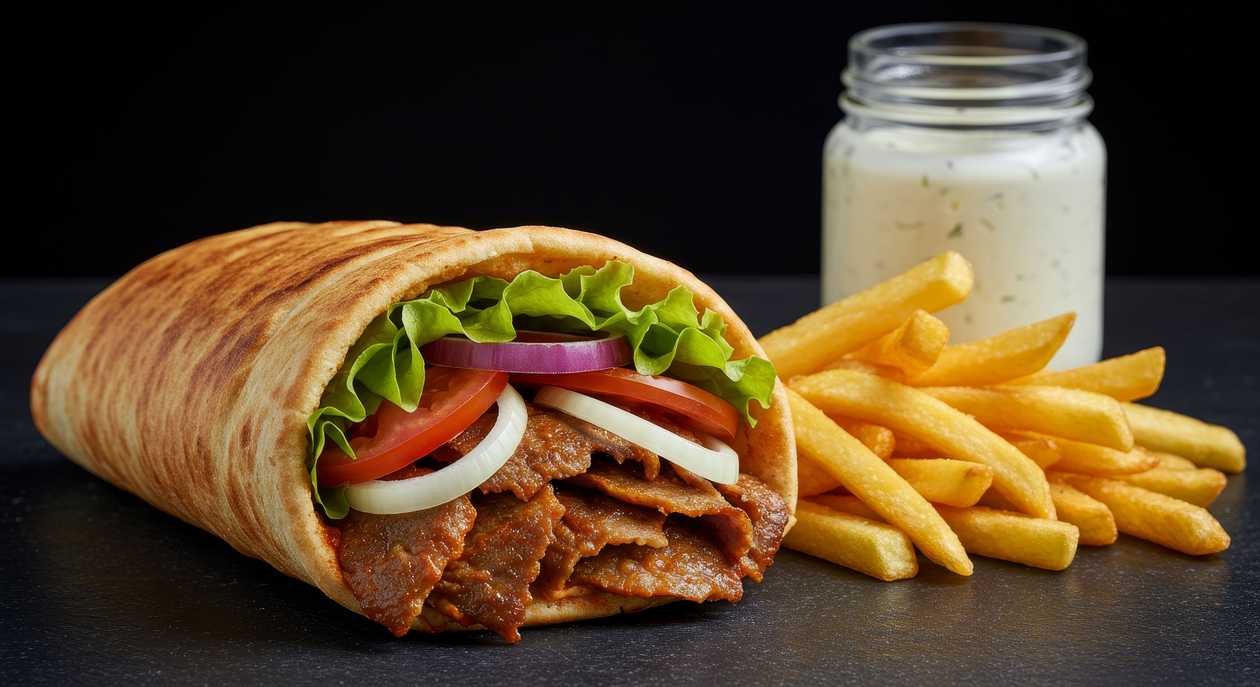 Menu: Kebab no Pão + Batata Frita + Bebida