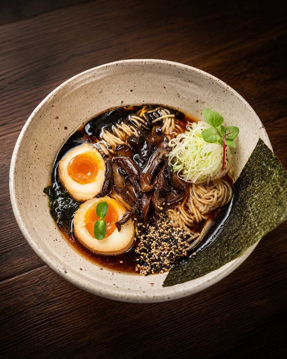 Shoyu Shiitake ramen vegan