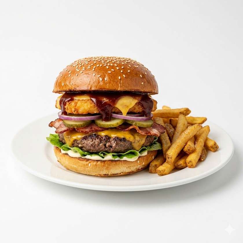 New York Burger with Fries