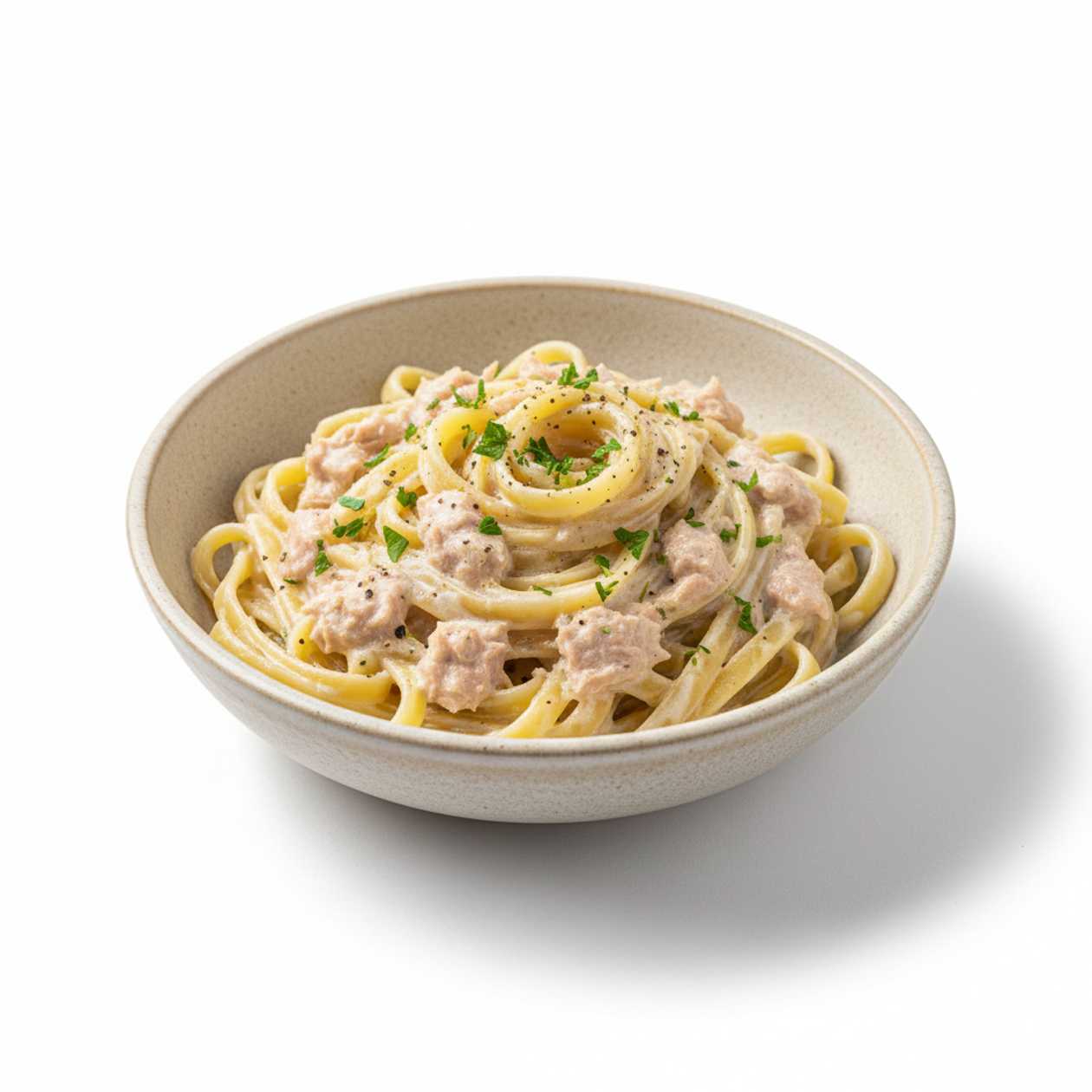 Fettuccine with Tuna and Cream