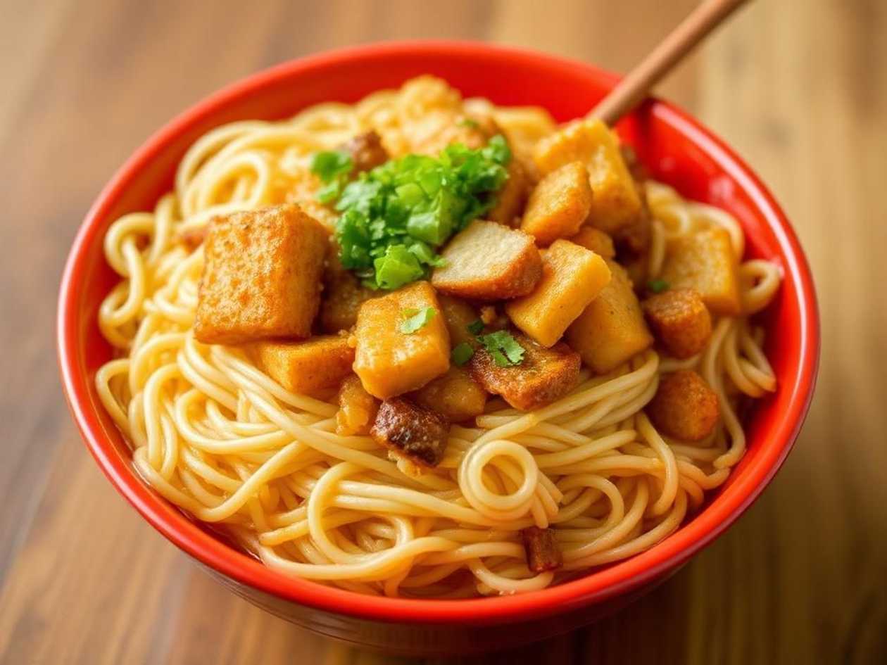 Opekané instantné rezance s tofu