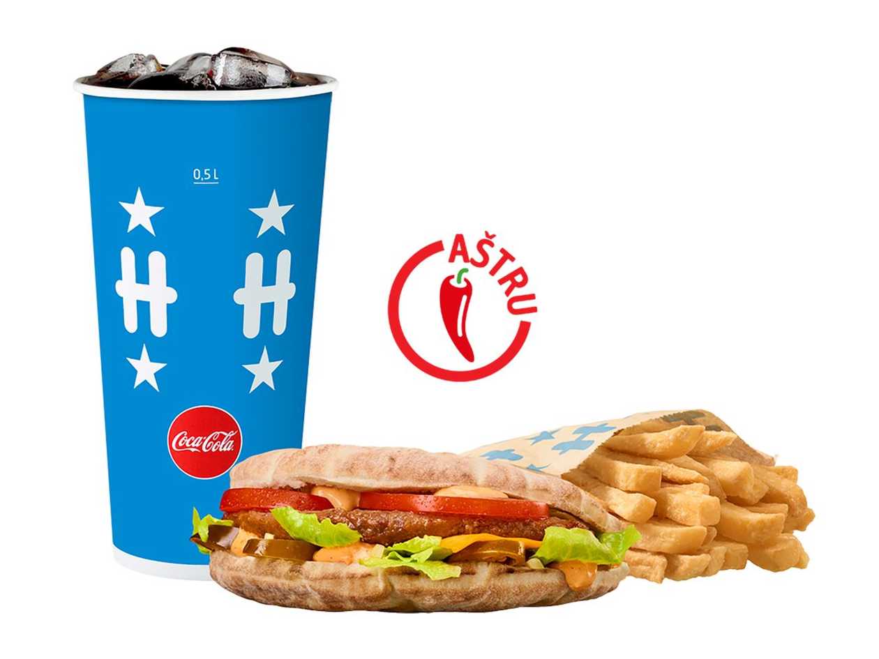 Kebab burger big meal deal