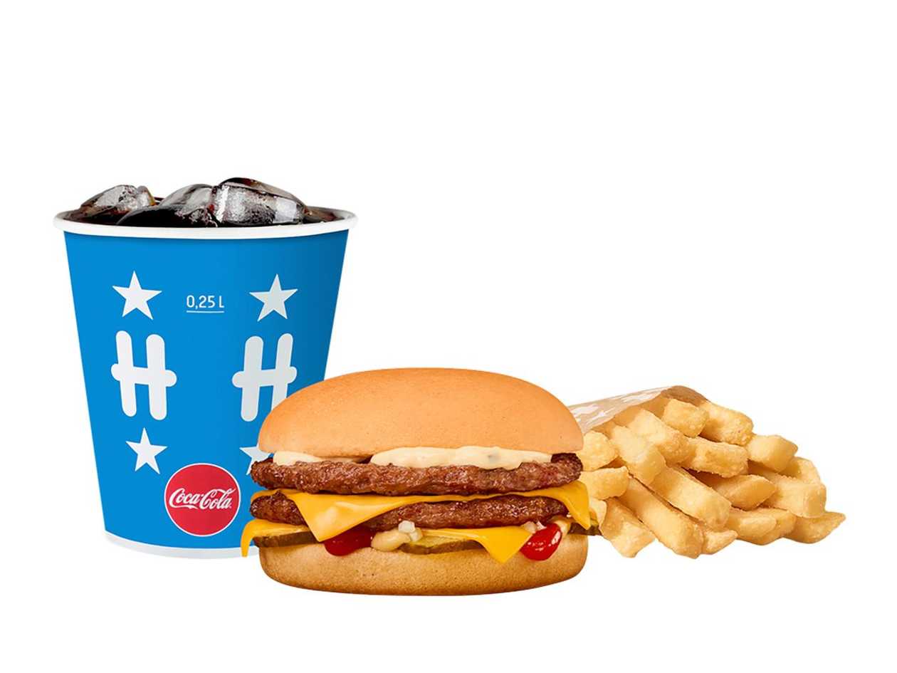Double cheeseburger  meal