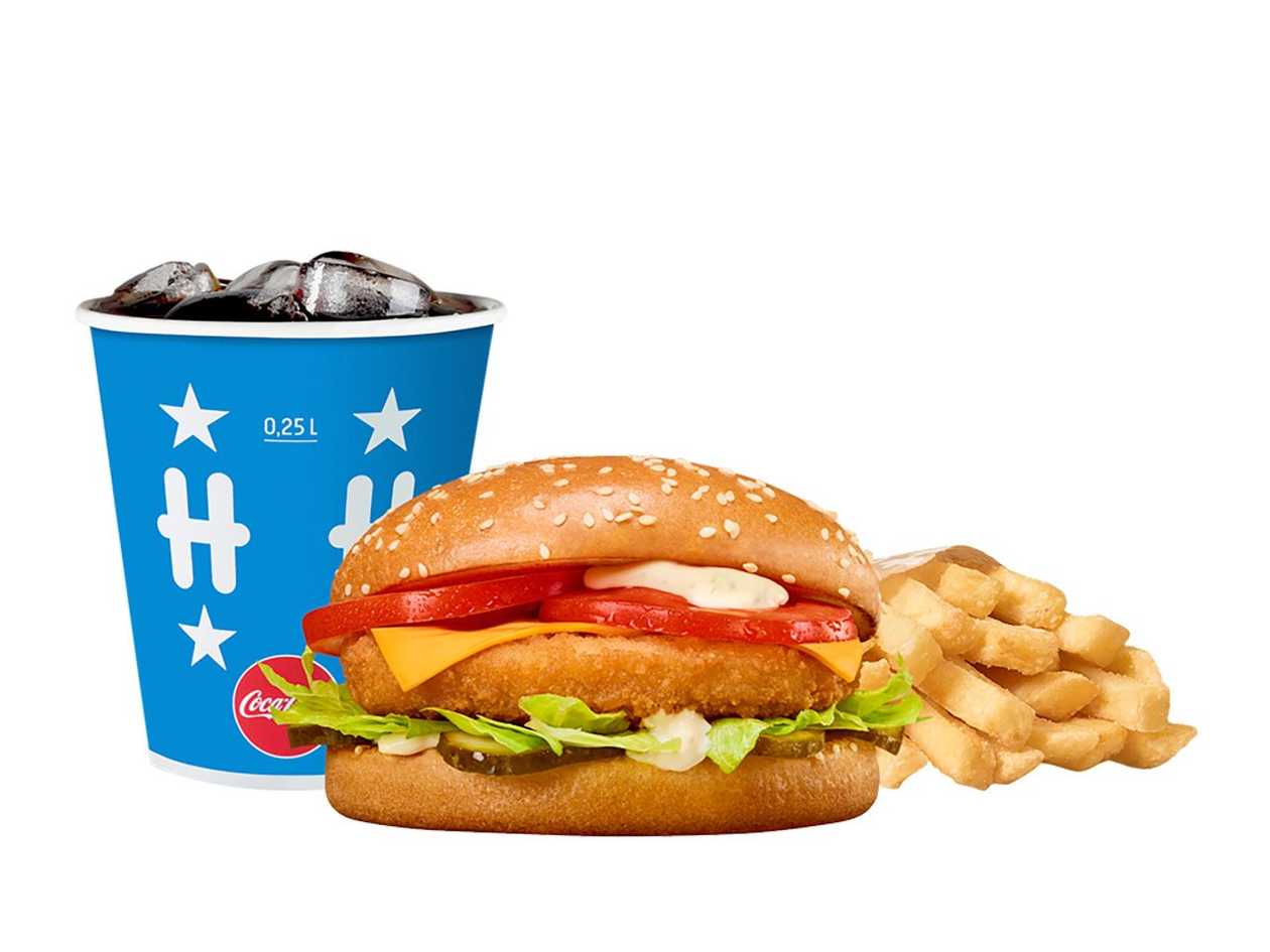 Chicken burger meal