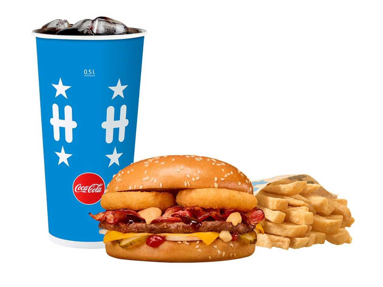 Barbecue burger big meal deal